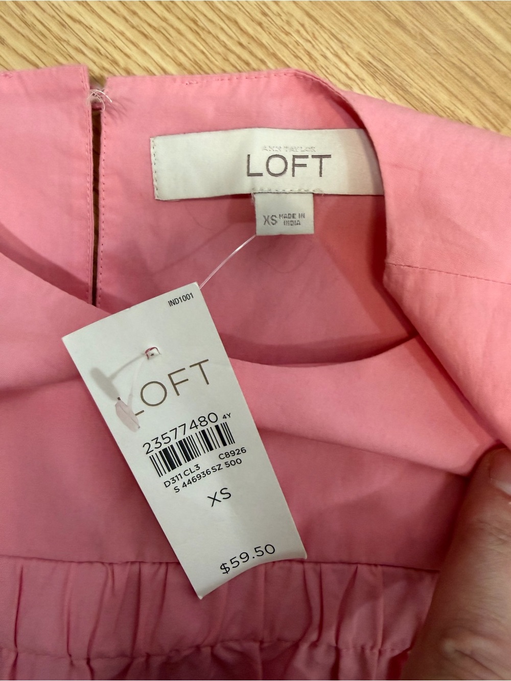 LOFT XS Pink Embroidered Cold Shoulder Top NWT - Picture 2 of 9